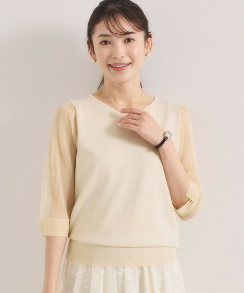 ITS'DEMO / イッツデモ ニット・セーター | 袖シアーニット | 詳細1