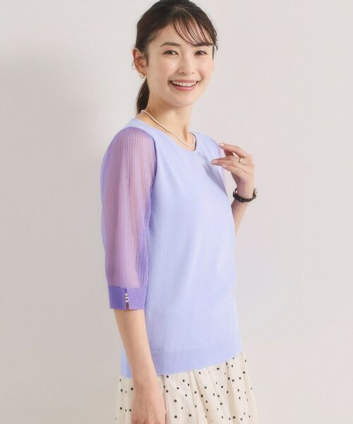 ITS'DEMO / イッツデモ ニット・セーター | 袖シアーニット | 詳細13