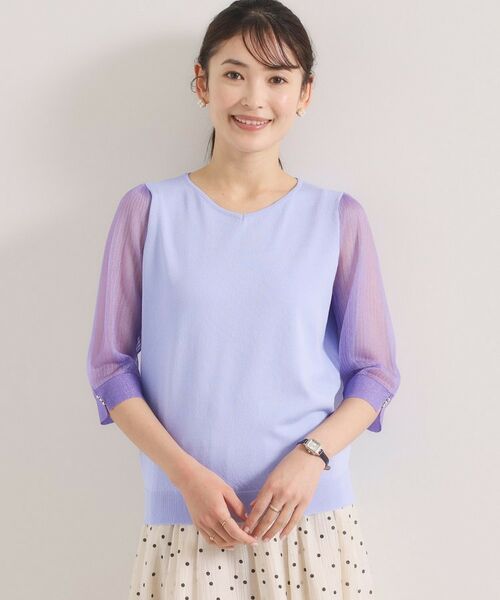 ITS'DEMO / イッツデモ ニット・セーター | 袖シアーニット | 詳細17