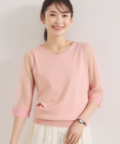 ITS'DEMO / イッツデモ ニット・セーター | 袖シアーニット | 詳細9