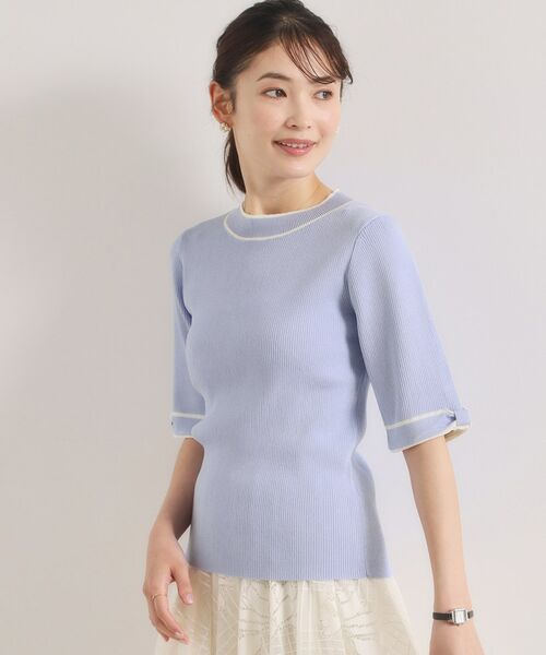 ITS'DEMO / イッツデモ ニット・セーター | 袖口リボンニット（ラベンダー(080)）