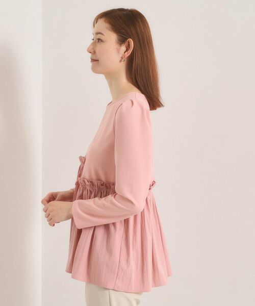 ITS'DEMO / イッツデモ カットソー | 【洗濯機OK】異素材ドッキングトップス | 詳細14