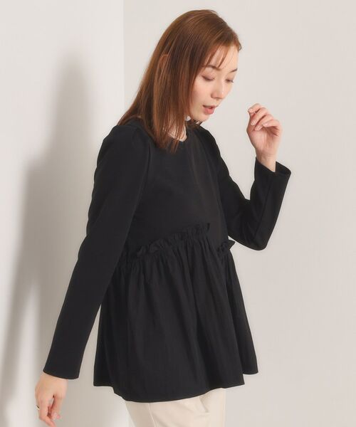 ITS'DEMO / イッツデモ カットソー | 【洗濯機OK】異素材ドッキングトップス | 詳細5