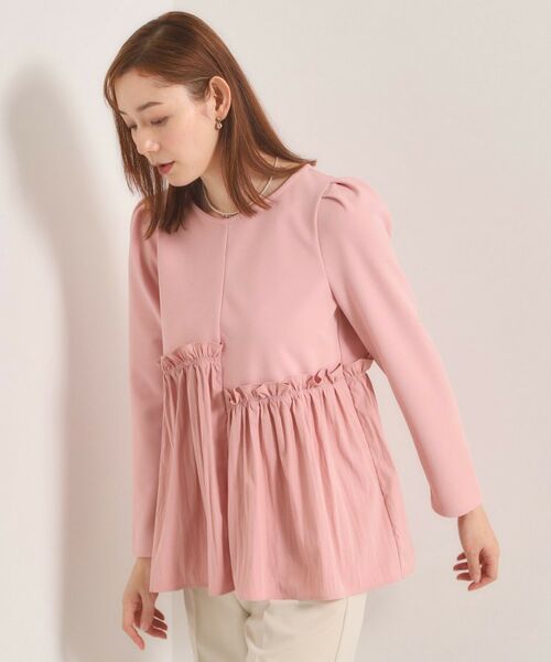 ITS'DEMO / イッツデモ カットソー | 【洗濯機OK】異素材ドッキングトップス | 詳細9