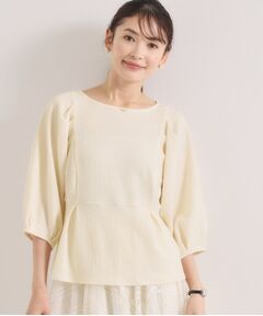 ITS'DEMO / イッツデモ カットソー | シャーリングジャカードトップス