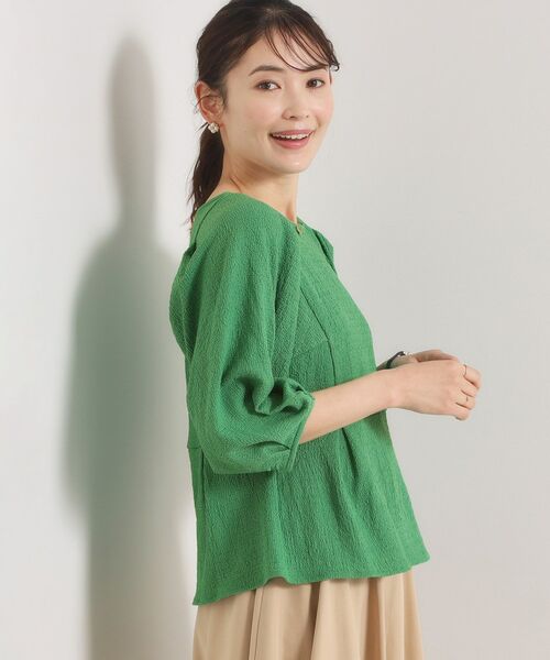 ITS'DEMO / イッツデモ カットソー | シャーリングジャカードトップス | 詳細10