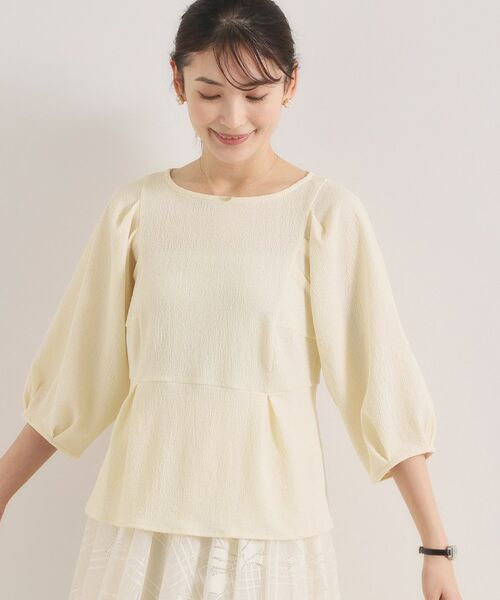 ITS'DEMO / イッツデモ カットソー | シャーリングジャカードトップス | 詳細2