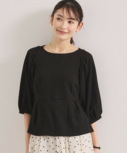 ITS'DEMO / イッツデモ カットソー | シャーリングジャカードトップス | 詳細5