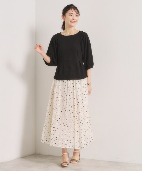 ITS'DEMO / イッツデモ カットソー | シャーリングジャカードトップス | 詳細7