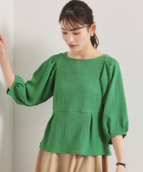 ITS'DEMO / イッツデモ カットソー | シャーリングジャカードトップス | 詳細9