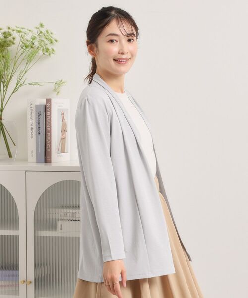 ITS'DEMO / イッツデモ カーディガン・ボレロ | 【UVカット／洗濯機OK】着流しカーディガン（ライトグレー(011)）