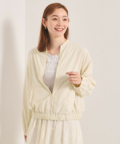 ITS'DEMO / イッツデモ レザーブルゾン・ジャケット | 【手洗い可】ナイロンブルソン（アイボリー(004)）