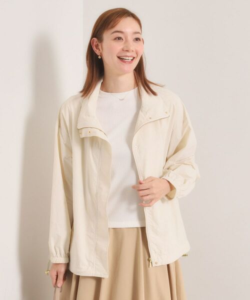 ITS'DEMO / イッツデモ レザーブルゾン・ジャケット | 【手洗い可／シルエット調整可】ナイロンマンパ（アイボリー(004)）