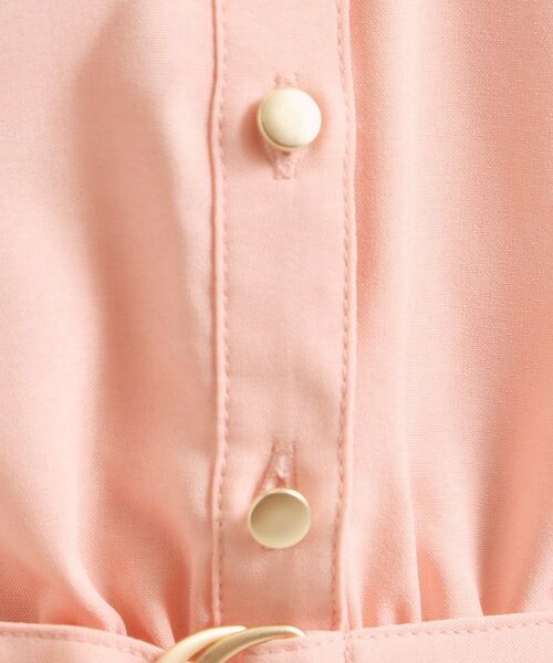 ITS'DEMO / イッツデモ ミニ丈・ひざ丈ワンピース | 【UVケア／洗濯機OK／イージーケア】麻調合繊ブラウジングワンピース | 詳細10