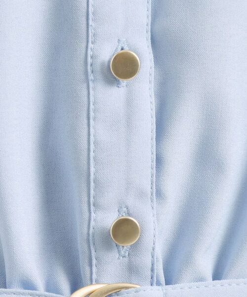 ITS'DEMO / イッツデモ ミニ丈・ひざ丈ワンピース | 【UVケア／洗濯機OK／イージーケア】麻調合繊ブラウジングワンピース | 詳細14