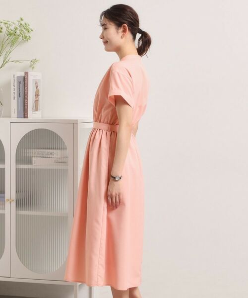 ITS'DEMO / イッツデモ ミニ丈・ひざ丈ワンピース | 【UVケア／洗濯機OK／イージーケア】麻調合繊ブラウジングワンピース | 詳細20