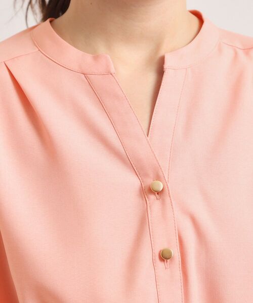 ITS'DEMO / イッツデモ ミニ丈・ひざ丈ワンピース | 【UVケア／洗濯機OK／イージーケア】麻調合繊ブラウジングワンピース | 詳細22