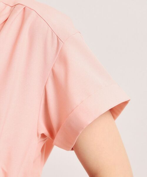 ITS'DEMO / イッツデモ ミニ丈・ひざ丈ワンピース | 【UVケア／洗濯機OK／イージーケア】麻調合繊ブラウジングワンピース | 詳細23