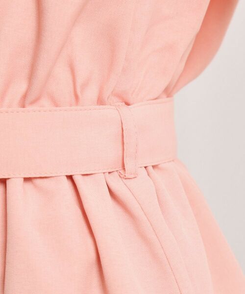 ITS'DEMO / イッツデモ ミニ丈・ひざ丈ワンピース | 【UVケア／洗濯機OK／イージーケア】麻調合繊ブラウジングワンピース | 詳細25