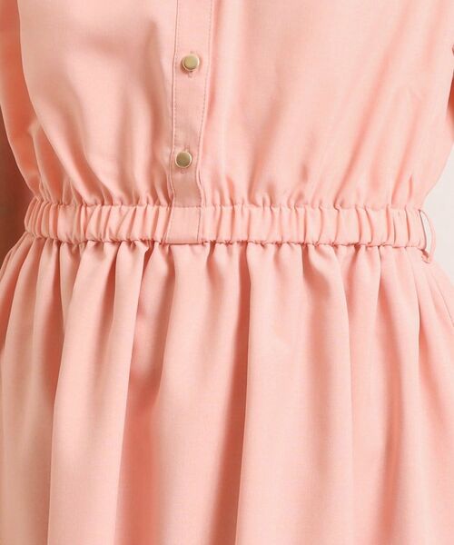 ITS'DEMO / イッツデモ ミニ丈・ひざ丈ワンピース | 【UVケア／洗濯機OK／イージーケア】麻調合繊ブラウジングワンピース | 詳細26
