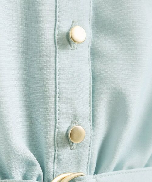 ITS'DEMO / イッツデモ ミニ丈・ひざ丈ワンピース | 【UVケア／洗濯機OK／イージーケア】麻調合繊ブラウジングワンピース | 詳細6