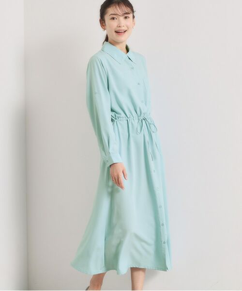 ITS'DEMO / イッツデモ ロング・マキシ丈ワンピース | 【UVケア／接触冷感／吸水速乾】ロールアップ袖ワンピース | 詳細1