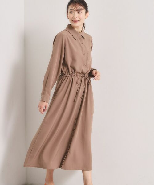 ITS'DEMO / イッツデモ ロング・マキシ丈ワンピース | 【UVケア／接触冷感／吸水速乾】ロールアップ袖ワンピース | 詳細12