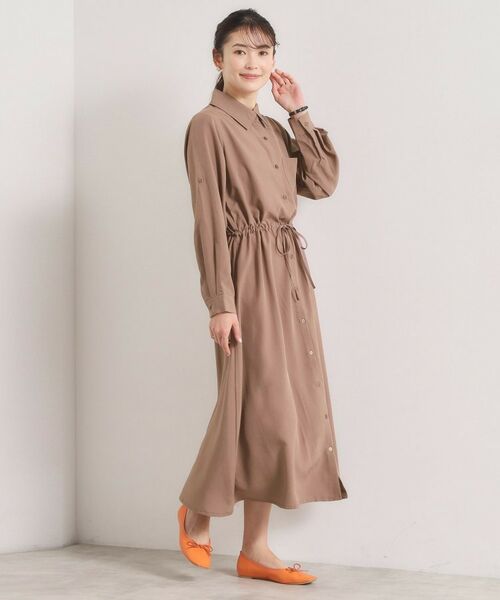 ITS'DEMO / イッツデモ ロング・マキシ丈ワンピース | 【UVケア／接触冷感／吸水速乾】ロールアップ袖ワンピース | 詳細14