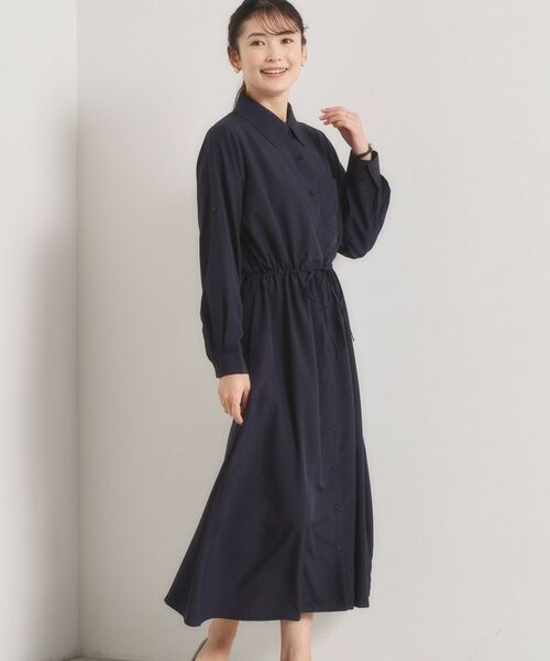 ITS'DEMO / イッツデモ ロング・マキシ丈ワンピース | 【UVケア／接触冷感／吸水速乾】ロールアップ袖ワンピース | 詳細16