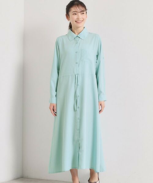 ITS'DEMO / イッツデモ ロング・マキシ丈ワンピース | 【UVケア／接触冷感／吸水速乾】ロールアップ袖ワンピース | 詳細20