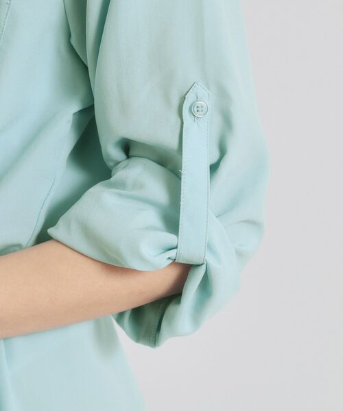 ITS'DEMO / イッツデモ ロング・マキシ丈ワンピース | 【UVケア／接触冷感／吸水速乾】ロールアップ袖ワンピース | 詳細25