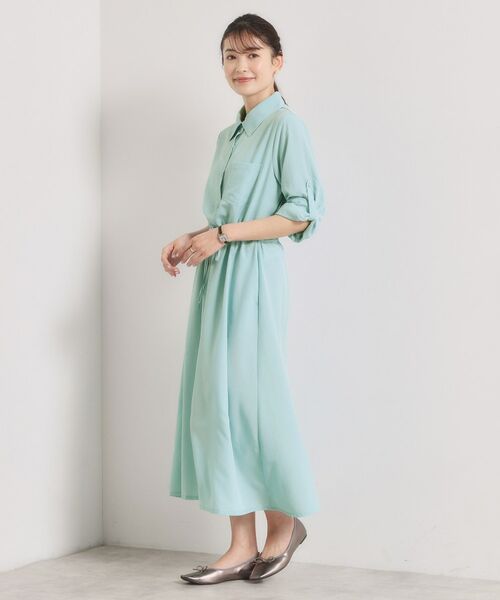 ITS'DEMO / イッツデモ ロング・マキシ丈ワンピース | 【UVケア／接触冷感／吸水速乾】ロールアップ袖ワンピース | 詳細3