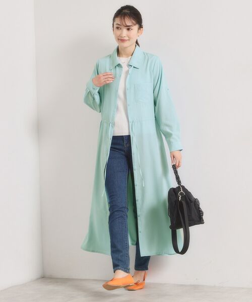 ITS'DEMO / イッツデモ ロング・マキシ丈ワンピース | 【UVケア／接触冷感／吸水速乾】ロールアップ袖ワンピース | 詳細6