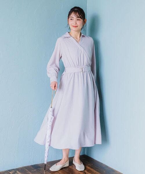 ITS'DEMO / イッツデモ ロング・マキシ丈ワンピース | 【UVケア／洗濯機OK】カシュクールワンピース | 詳細2