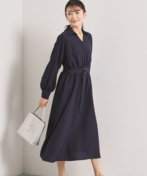 ITS'DEMO / イッツデモ ロング・マキシ丈ワンピース | 【UVケア／洗濯機OK】カシュクールワンピース | 詳細8