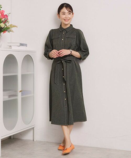 ITS'DEMO / イッツデモ ロング・マキシ丈ワンピース | デニム風ワンピース | 詳細3