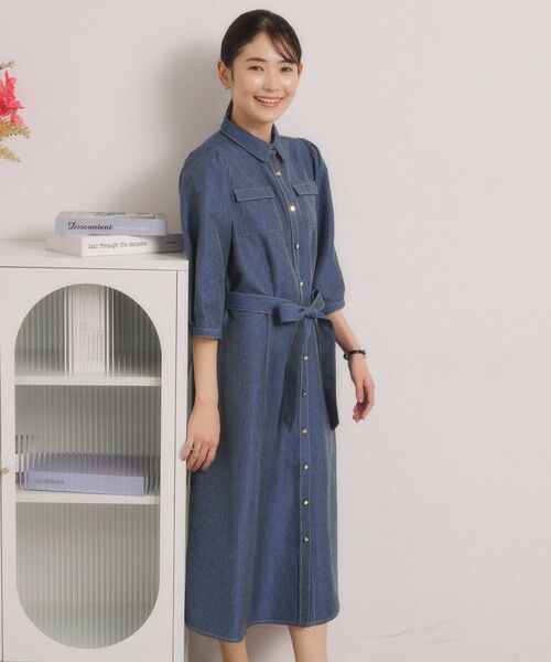 ITS'DEMO / イッツデモ ロング・マキシ丈ワンピース | デニム風ワンピース | 詳細5