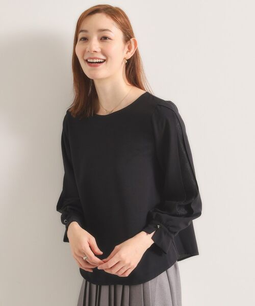 ITS'DEMO / イッツデモ シャツ・ブラウス | 【手洗い可】袖スリットレースブラウス | 詳細10