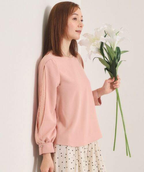 ITS'DEMO / イッツデモ シャツ・ブラウス | 【手洗い可】袖スリットレースブラウス | 詳細14