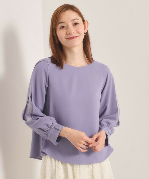 ITS'DEMO / イッツデモ シャツ・ブラウス | 【手洗い可】袖スリットレースブラウス | 詳細5