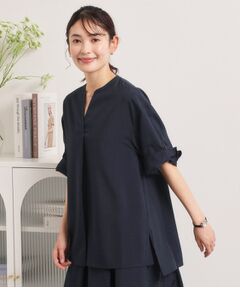 ITS'DEMO / イッツデモ シャツ・ブラウス | 【UVケア／洗濯機OK／接触冷感／吸水速乾】麻調合繊スキッパーチュニック