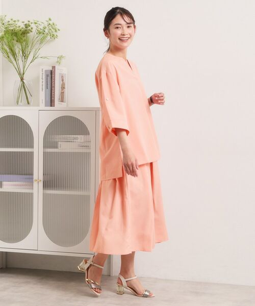 ITS'DEMO / イッツデモ シャツ・ブラウス | 【UVケア／洗濯機OK／接触冷感／吸水速乾】麻調合繊スキッパーチュニック | 詳細13