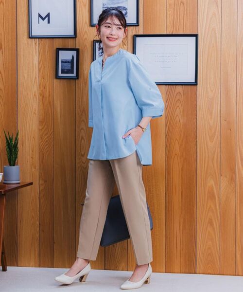 ITS'DEMO / イッツデモ シャツ・ブラウス | 【UVケア／洗濯機OK／接触冷感／吸水速乾】麻調合繊スキッパーチュニック | 詳細2