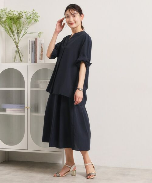 ITS'DEMO / イッツデモ シャツ・ブラウス | 【UVケア／洗濯機OK／接触冷感／吸水速乾】麻調合繊スキッパーチュニック | 詳細21