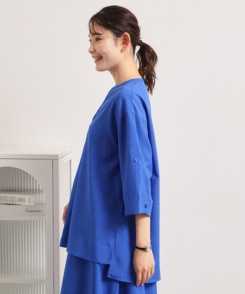 ITS'DEMO / イッツデモ シャツ・ブラウス | 【UVケア／洗濯機OK／接触冷感／吸水速乾】麻調合繊スキッパーチュニック | 詳細24