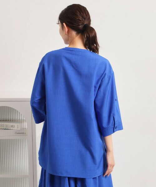 ITS'DEMO / イッツデモ シャツ・ブラウス | 【UVケア／洗濯機OK／接触冷感／吸水速乾】麻調合繊スキッパーチュニック | 詳細25