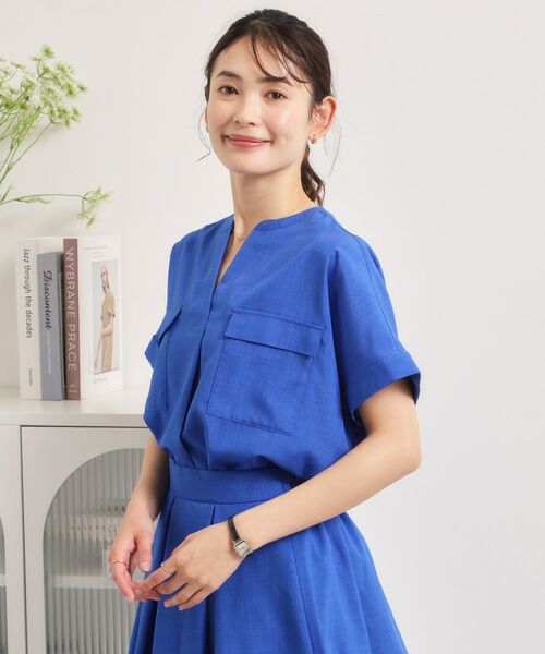 ITS'DEMO / イッツデモ シャツ・ブラウス | 【UVケア／洗濯機OK／接触冷感／吸水速乾】麻調合繊ポケ付きブラウス | 詳細11