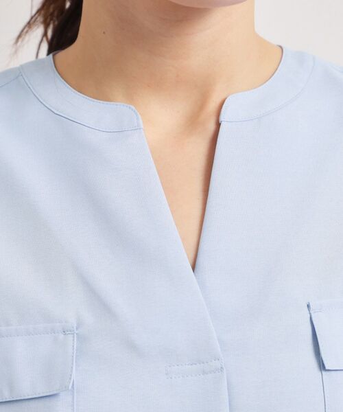 ITS'DEMO / イッツデモ シャツ・ブラウス | 【UVケア／洗濯機OK／接触冷感／吸水速乾】麻調合繊ポケ付きブラウス | 詳細22