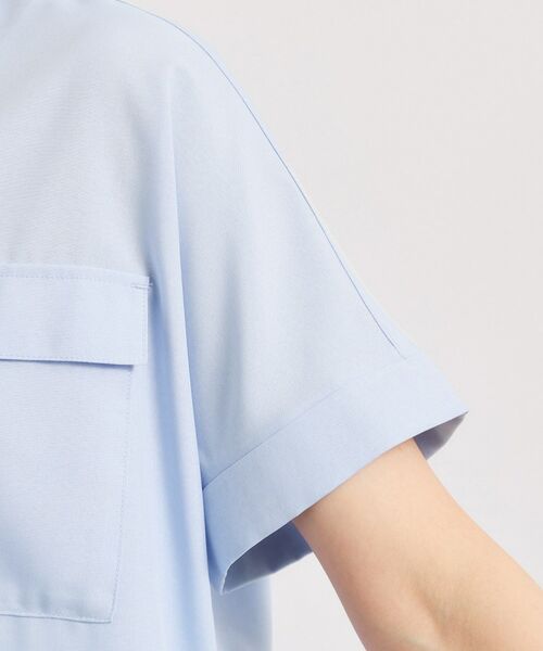ITS'DEMO / イッツデモ シャツ・ブラウス | 【UVケア／洗濯機OK／接触冷感／吸水速乾】麻調合繊ポケ付きブラウス | 詳細23