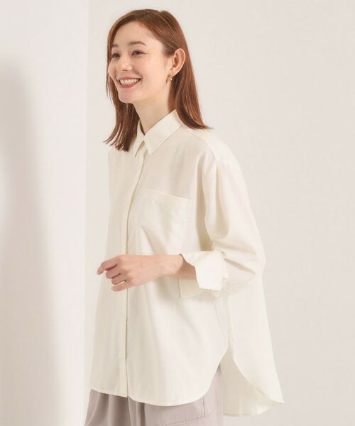 ITS'DEMO / イッツデモ シャツ・ブラウス | 【接触冷感／吸水速乾／UV／洗濯機OK】袖2wayブラウス（オフホワイト(003)）